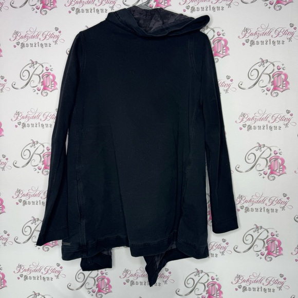 Lululemon wrap sweater cardigan reversible 2 way blanket style long black grey - Picture 3 of 8